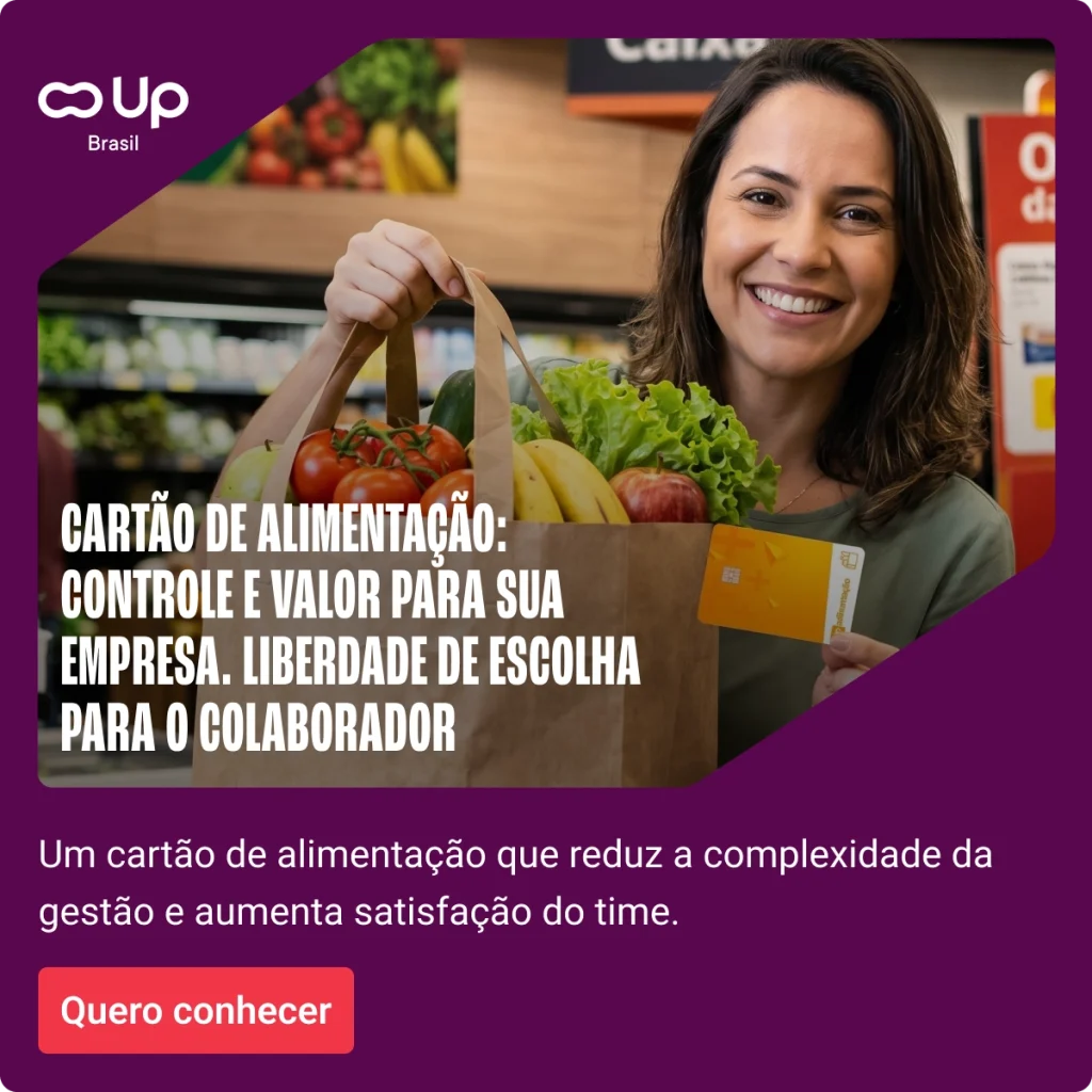 Banner do cartão de alimentação Up Brasil.